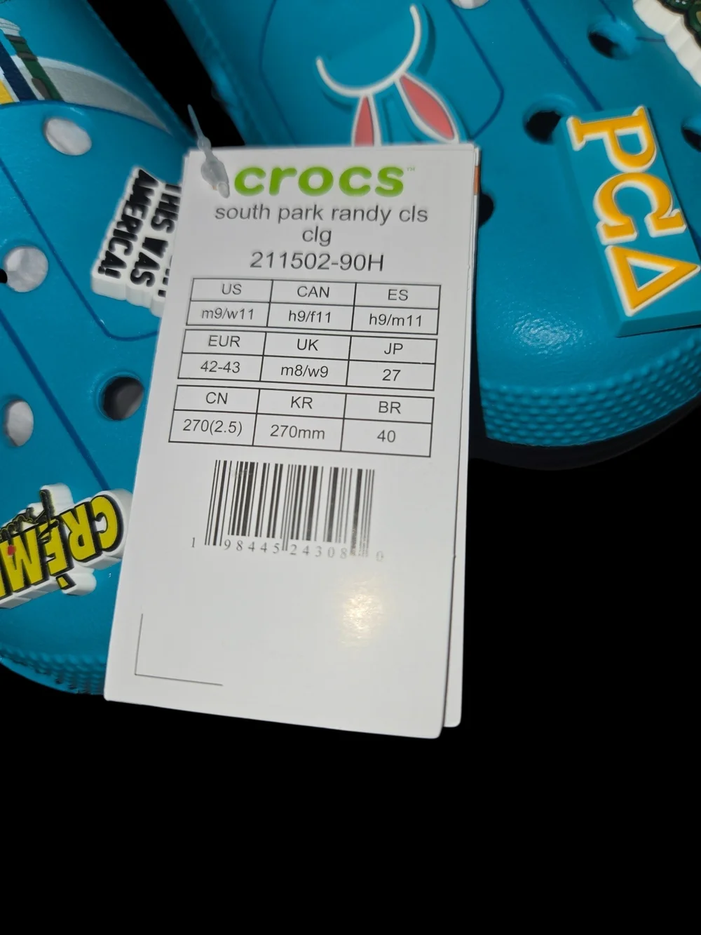 Randy Marsh South Park Clogs Men Size 9